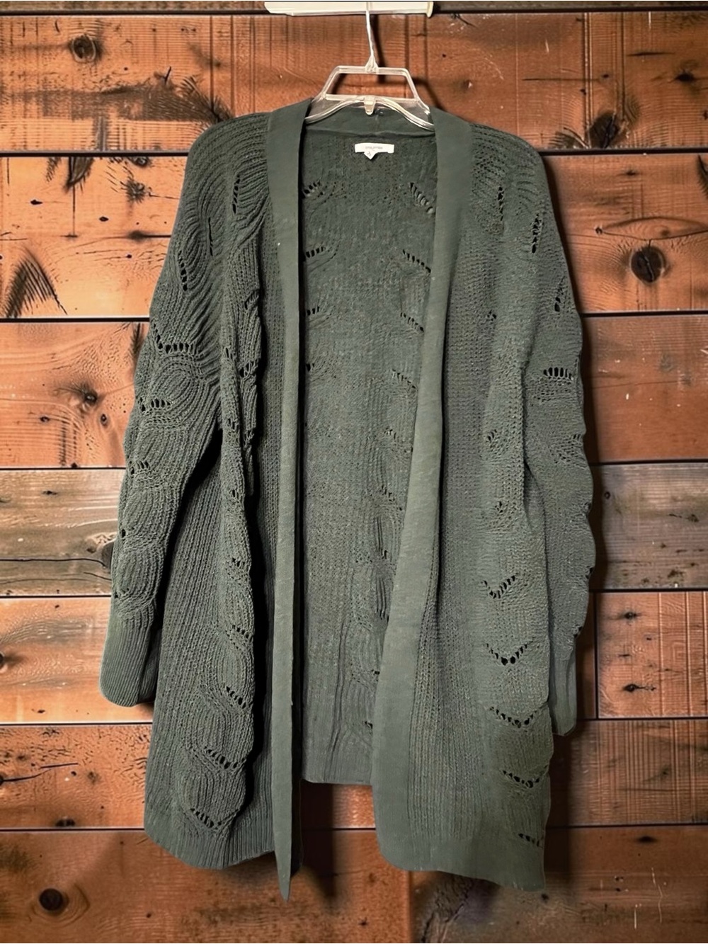 Maurices Olive Green Open-Front Knit Cardigan